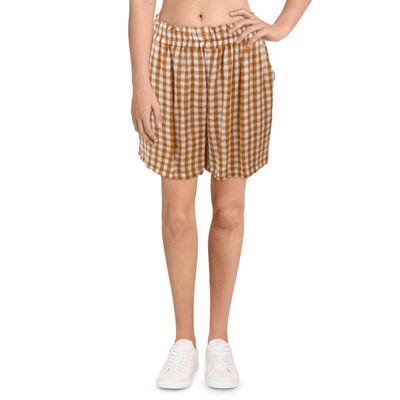 Angie Women's Paperbag Printed Short, Yellow, Medium