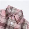 Cromoncent Girls Shirt, Long Sleeve Button Down Flannel Shirt Casual Plaid Tops for Girls, Pink1 Plaid, 7-8 Years= Tag 130 view 4