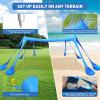 Wabolay Beach Tent Sun Shelter 10x10ft Beach Canopy Easy Pop Up Sun Shade Portable UPF50+ with 8 Sandbags-2 Sand Shovel-4 Aluminum Poles-Ground Pegs for Outdoor Family Camping Fishing Backyard Picnic view 4