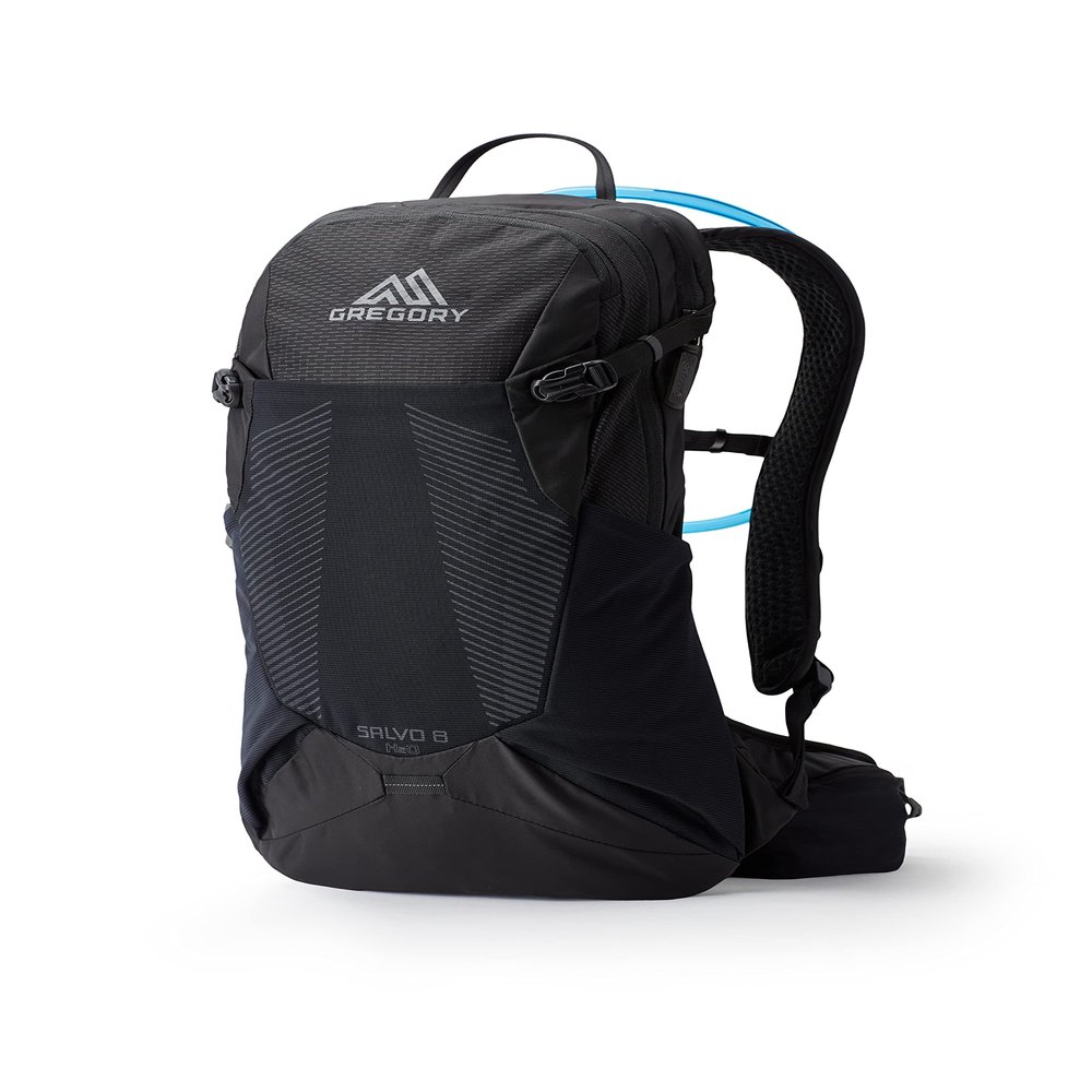 Gregory Salvo 8L H2O Unisex Day Hiking/Backpacking Hydration/Mountain Biking Backpack, 3L Water Reservoir/Bladder Included, One Size Fits All, Ozone Black