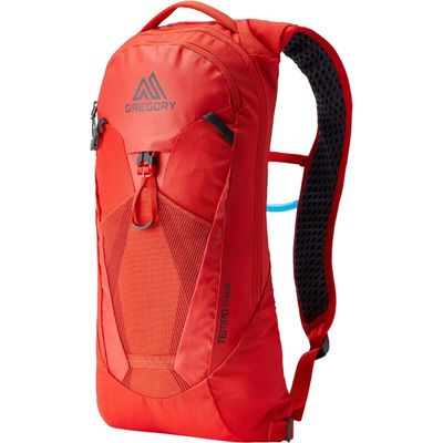 Gregory Tempo 6L H2O Unisex Day Hiking/Backpacking Hydration/Mountain Biking Backpack, Insulated Hydration Sleeve for Water Bladder w/ 2L Reservoir Included, One Size Fits All, Oxy Red