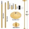 Topeakmart 45mm Portable Professional Stripper Pole Spinning and Static Dance Pole Kit Removable Fitness Exercise Dancing Pole - Gold view 2