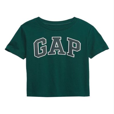 GAP Baby Boys Short Sleeve Logo T-Shirt T Shirt, June Bug 19-5414 TCX, 3-6 Months US