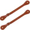 2 Pcs Leather Spur Straps Single Ply Spur Straps Western Man Woman Adjustable Boot Straps for Thigh High Boots 6 Holes Spur Straps Riding Leather Spur Straps 9.9 Inches (Brown)