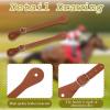 2 Pcs Leather Spur Straps Single Ply Spur Straps Western Man Woman Adjustable Boot Straps for Thigh High Boots 6 Holes Spur Straps Riding Leather Spur Straps 9.9 Inches (Brown) view 4