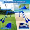 Wabolay Beach Tent Sun Shelter 10x10ft Beach Canopy Easy Pop Up Sun Shade Portable UPF50+ with 8 Sandbags-2 Sand Shovel-4 Aluminum Poles-Ground Pegs for Outdoor Family Camping Fishing Backyard Picnic view 4