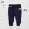 GAP Baby Girls Logo Pull-on Joggers Casual Pants, Light Heather Grey, 3T US view 2