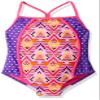 Speedo Girls Thin Strap One Piece Swimsuit (Pink, Large 12/14) view 1