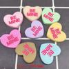 20Pcs Cabochon Cartoon Mixed Heart Flatback Cabochon Scrapbook Heart Shaped Flexible Phone Decoration view 2