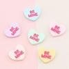20Pcs Cabochon Cartoon Mixed Heart Flatback Cabochon Scrapbook Heart Shaped Flexible Phone Decoration view 4
