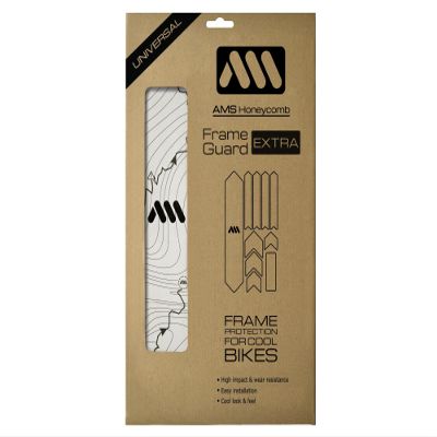 All Mountain Style Bike Frame Protector Extra - Universal Fit, 10-Piece Set for Down Tube, Chainstay, Cable Wear, High-Impact Honeycomb PVC