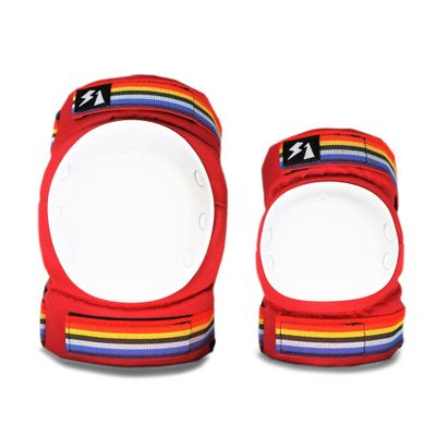 S1 Park Knee and Elbow Pad Set - Retro X-Large (Knee 17"-18", Elbow 13"-14") - Light, Flexible Design for Ultimate Comfort and Highly Breathable Fabrics