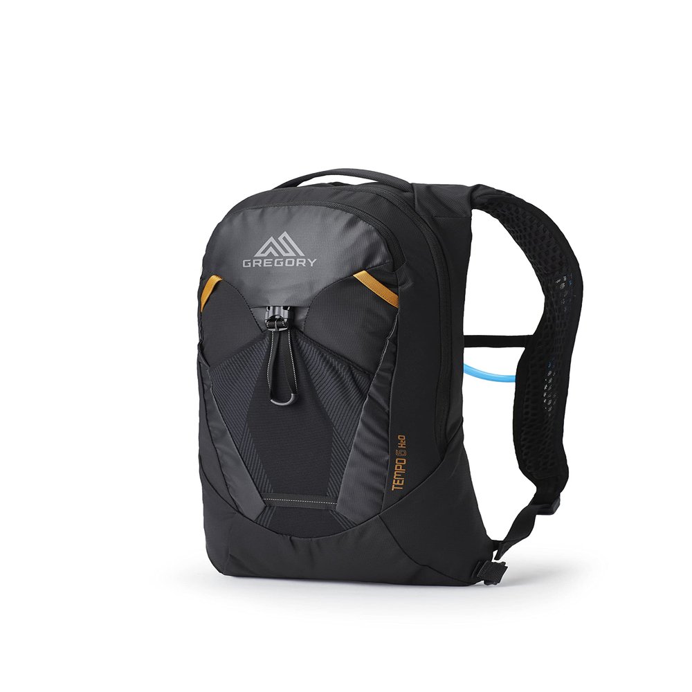 Gregory Tempo 6L H2O Unisex Day Hiking/Backpacking Hydration/Mountain Biking Backpack, Insulated Hydration Sleeve for Water Bladder w/ 2L Reservoir Included, One Size Fits All, Carbon Bronze