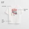 GAP Baby Boys Short Sleeve Logo T-Shirt T Shirt, Red Wagon, 0-3 Months US view 2
