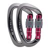 CAMNAL Heavy Duty Carabiner UIAA Certified Locking Carabiner 25KN (About 5620 lbs) Screw Lock Carabiner D Shape Carabiner Clip for Rock Climbing, Mountaineer, Aerial Work view 1