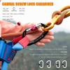 CAMNAL Heavy Duty Carabiner UIAA Certified Locking Carabiner 25KN (About 5620 lbs) Screw Lock Carabiner D Shape Carabiner Clip for Rock Climbing, Mountaineer, Aerial Work view 3