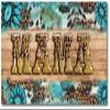 Mama | Cheetah Print | Turquoise Cow Hide Wood Style Background |Great Gift Idea|Decal Sticker|2 Pack|5 Inch Stickers|S10492 view 1