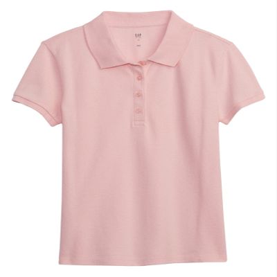 GAP Girls Uniform Polo Shirt, Light Shell Pink, Large US