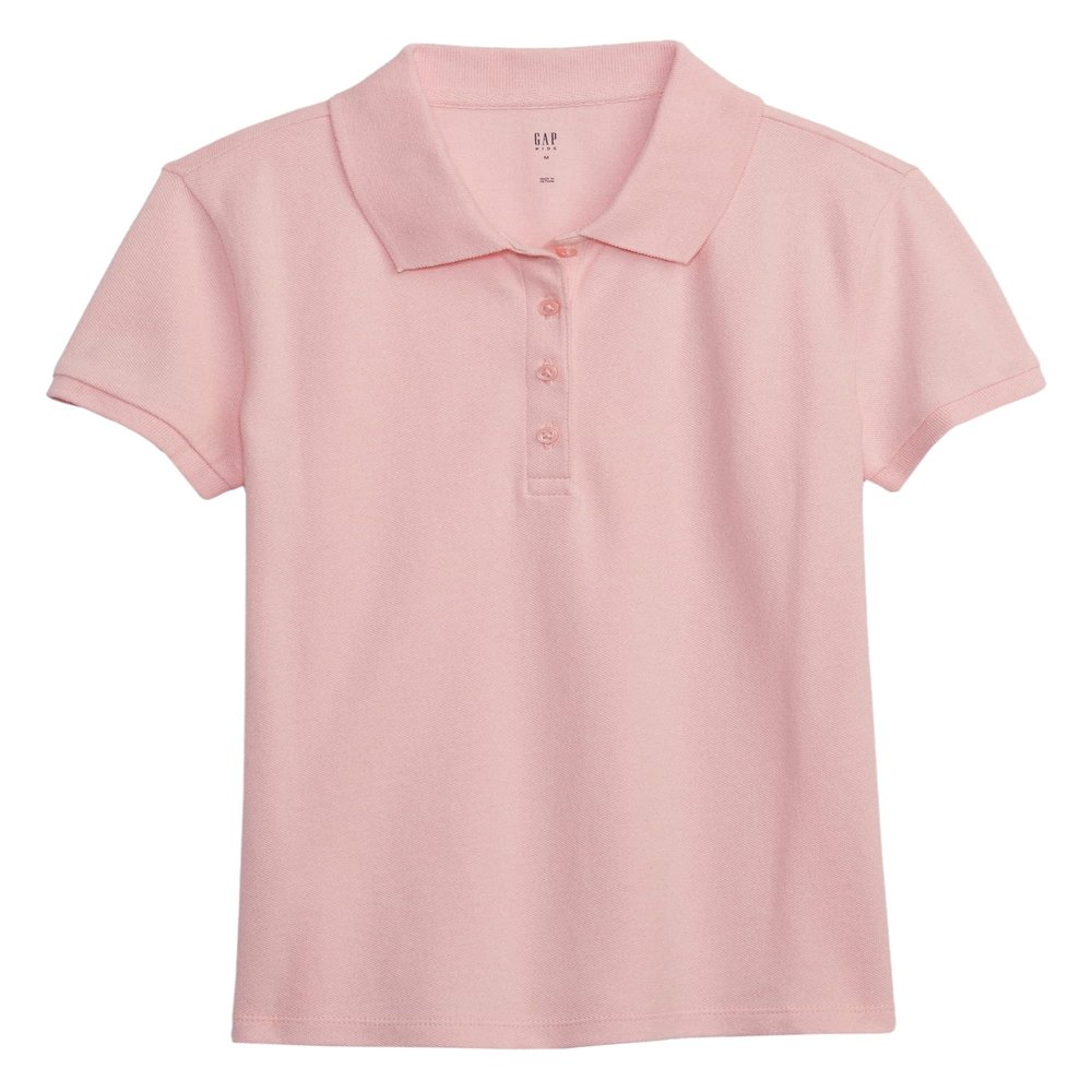 GAP Girls Uniform Polo Shirt, Light Shell Pink, Large US