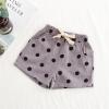 Kids Toddler Little Boy Girl Cotton Linen Summer Shorts Polka Dot Print Drawstring Waist Shorts Casual Pants 1-6 Years Gray view 3