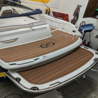 Boat EVA Faux Teak Decking Floor Compatible with 2003 Cobalt 246 Swim Platform