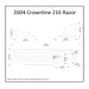 Boat EVA Faux Teak Decking Floor Compatible with 2004 Crownline 216 Razor Swim Platform view 2