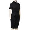 BLESSUME Black Women Clergy Tab Collar Dress Liturgical Pencil Dress Short Sleeve view 2