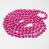 1920s Retro Fuchsia Color Faux Pearls Beads Cluster Long Pearl Necklace 58"(1piece) for Women Jewelry view 2