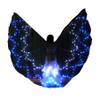 Aumulen Belly Dance Led Wings Performance Costume with Flexible Sticks for Women (White-turquoise) view 1
