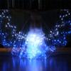 Aumulen Belly Dance Led Wings Performance Costume with Flexible Sticks for Women (White-turquoise) view 4