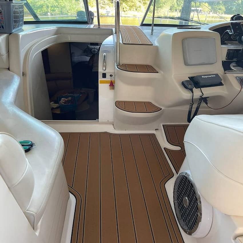 Boat EVA Faux Teak Decking Floor Compatible with 2004 Cruiser Yachts 38 Swim Step Transom