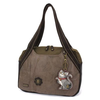 Chala Bowling Bag - Gray Tabby Cat - Stone Gray