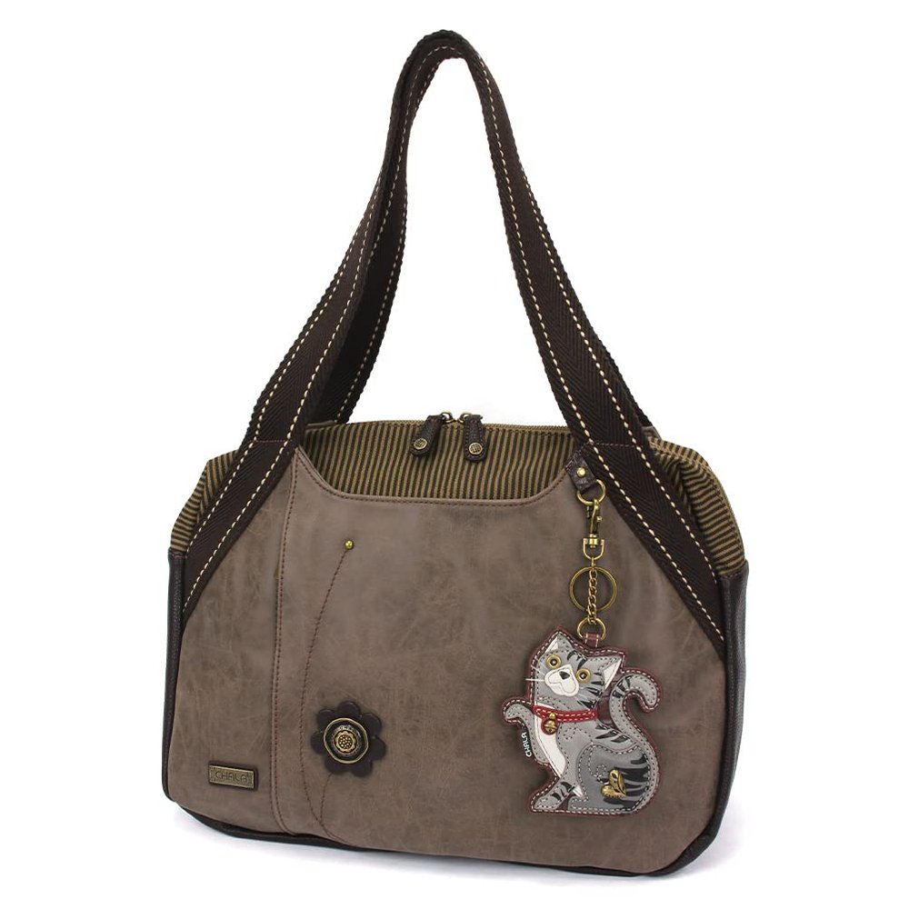 Chala Bowling Bag - Gray Tabby Cat - Stone Gray