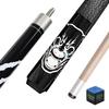 POCUSTIK Pool Cue, 58" 2-Piece Pool Stick for AdultsCanadian Maple Billiard Table Cues with Irish Linen Wrap, House Bar Billiard Sticks with 13mm Tip for Men Women - Black,20 Oz view 1
