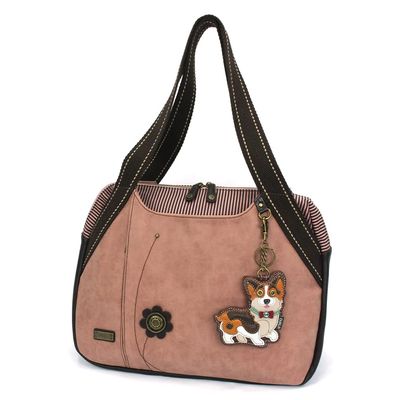 Chala Bowling Bag - Cardigan Corgi - Dusty Rose