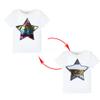 Toddler Little Kids Baby Boys Girls Magic Flip Sequins Tshirt Short Sleeve Crew Neck Pullover Tees Tops (4-5 Years, White) view 2