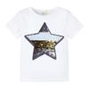 Toddler Little Kids Baby Boys Girls Magic Flip Sequins Tshirt Short Sleeve Crew Neck Pullover Tees Tops (4-5 Years, White) view 3
