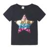 Toddler Little Kids Baby Boys Girls Magic Flip Sequins Tshirt Short Sleeve Crew Neck Pullover Tees Tops (3-4 Years, Black) view 1