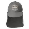 Custom Embroidered Sun Hat Neck&Ear Flap Adjustable UPF 30+ UV Protection Hiking Safari Fishing Hats for Women and Men Sterling Grey view 1