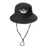 Custom Embroidered Bucket Hat Add Your Design Text Logo Adjustable UPF 30+ Travel Fishing Sun Hats Small/Medium Black view 4