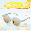 Frienda 6 Pairs Kids Round Cute Circle Sunglasses for Girls Boys Birthday Party Favors Toddler Baby Outdoor Glasses(Cool Colors) view 2