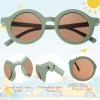 Frienda 6 Pairs Kids Round Cute Circle Sunglasses for Girls Boys Birthday Party Favors Toddler Baby Outdoor Glasses(Cool Colors) view 3