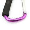 ZRSYH Carabiner Clip Heavy Duty Durable D-Ring Carabiners Aluminum Alloy Locking Carabiners Hook Camping Climbing Accessory for Backpack Hammock,Purple view 4