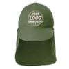 Custom Embroidered Sun Hat Ear&Neck Flap Adjustable UPF 30+ UV Protection Hiking Safari Fishing Hats for Women and Men Olive Leaf view 1