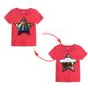 Toddler Little Kids Baby Boys Girls Magic Flip Sequins Tshirt Short Sleeve Crew Neck Pullover Tees Tops (2-3 Years, Red) view 2