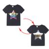 Toddler Little Kids Baby Boys Girls Magic Flip Sequins Tshirt Short Sleeve Crew Neck Pullover Tees Tops (12-24 Months, Black) view 2