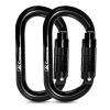 CAMNAL Auto Locking Climbing Carabiner Clips, Heavy Duty Carabiners UIAA Certified 25KN, Rock Climbing Carabiner Auto Lock for Rock Climbing, Mountaineer, Hammock, Rappelling, Outdoor Equipment view 1