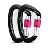 CAMNAL Heavy Duty Carabiner UIAA Certified Locking Carabiner 25KN (About 5620 lbs) Screw Lock Carabiner D Shape Carabiner Clip for Rock Climbing, Mountaineer, Aerial Work view 1