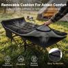 ABORON Camping Cot for Adult 28" Extra Wide, Heavy-Duty 1200D Oxford Cot for Sleeping, Portable Folding Camp Bed with Mat & Carry Bag view 3