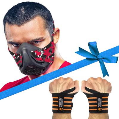 Sparthos Training Mask [Red Camo] x Wrist Wraps